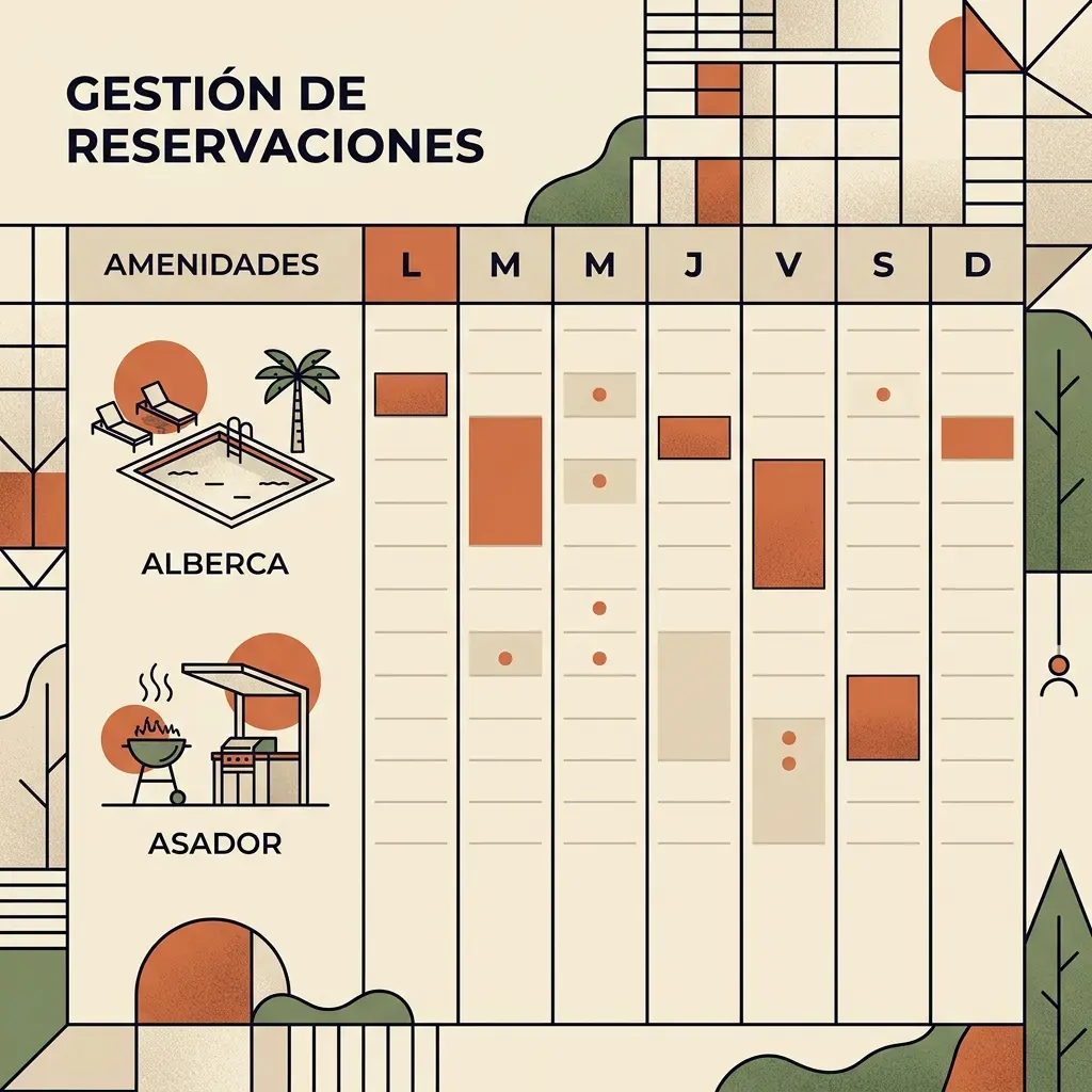 Gestión de áreas comunes y reservaciones en condominios