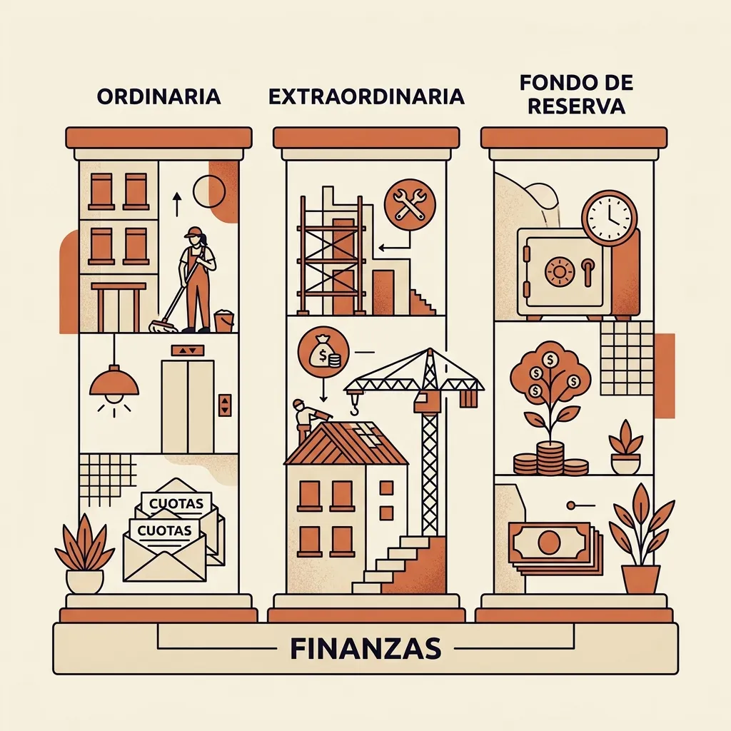 Cuota ordinaria vs extraordinaria en condominios
